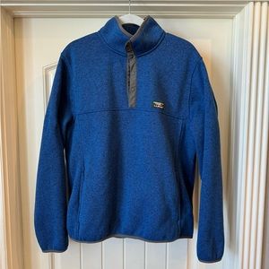 L.L Bean Men's Sweater Fleece Pullover. Size L bright blue